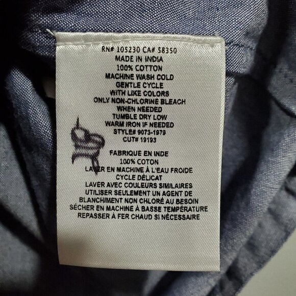 Current/Elliot Women's Chambray Smocked Embroidered Tank Top Blue White Sz 1, Sm - Picture 9 of 11